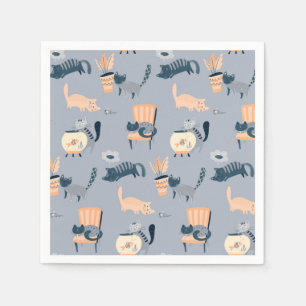 Cat pattern napkin