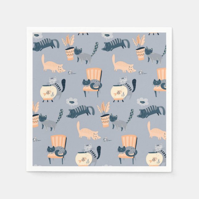 Cat pattern napkin (Front)