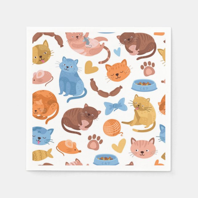 Cat pattern napkin (Front)