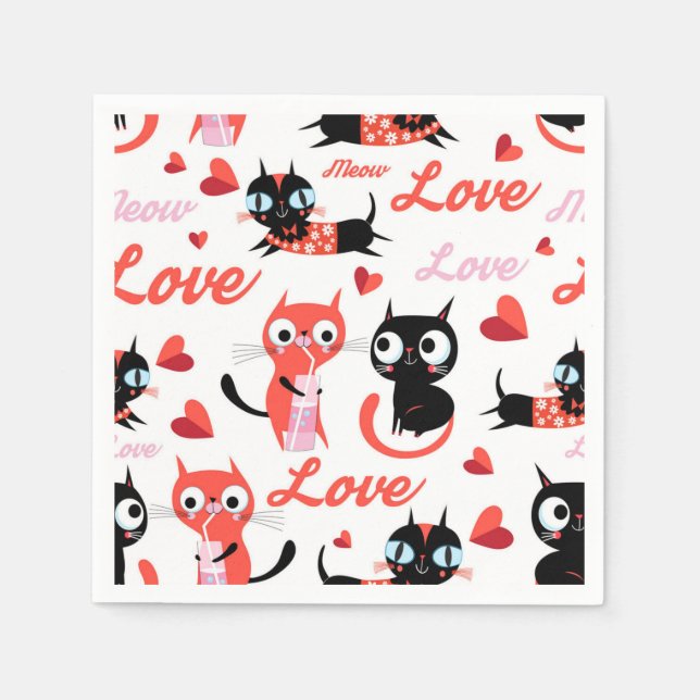 Cat pattern napkin (Front)