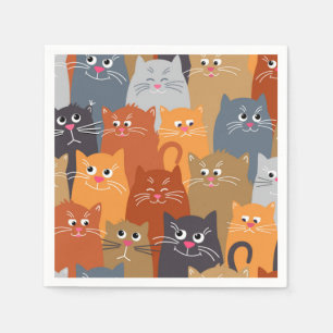 Cat pattern napkin