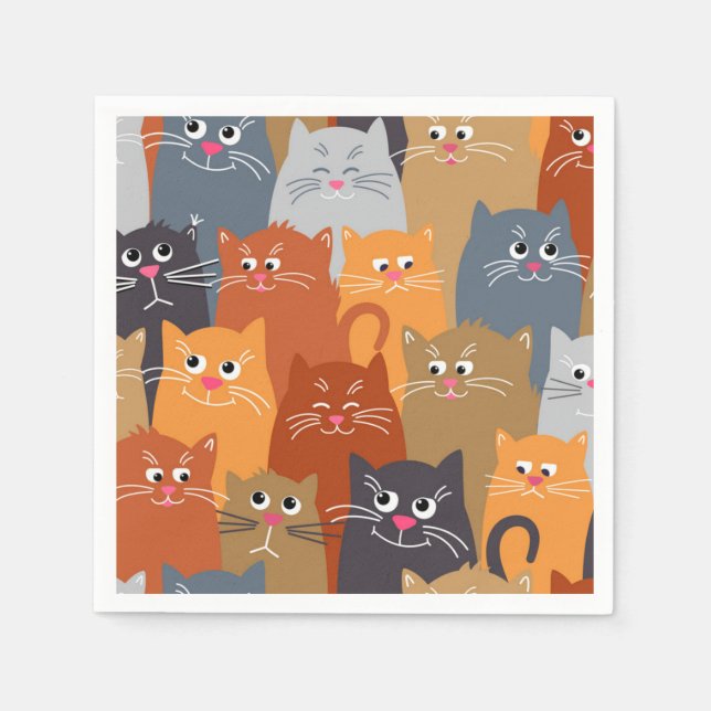 Cat pattern napkin (Front)