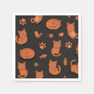 Cat pattern napkin