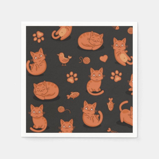 Cat pattern napkin (Front)