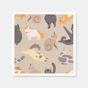 Cat pattern napkin