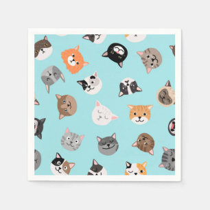 Cat pattern napkin