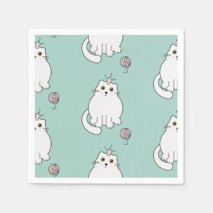 Cat pattern napkin