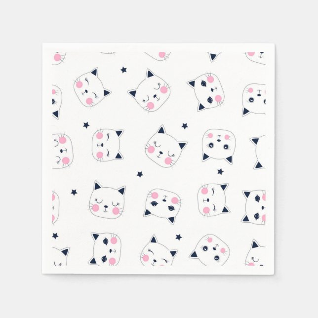 Cat pattern napkin (Front)