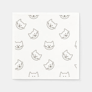 Cat pattern napkin