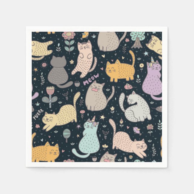 Cat pattern napkin (Front)