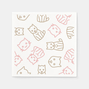 Cat pattern napkin