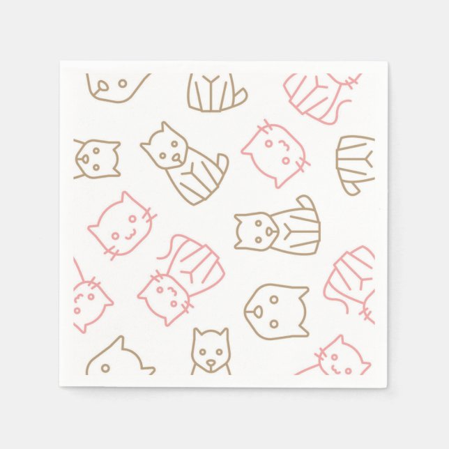 Cat pattern napkin (Front)