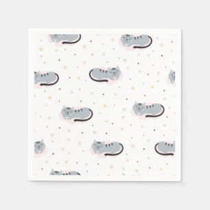 Cat pattern napkin