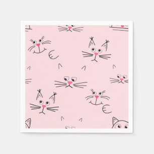 Cat pattern napkin
