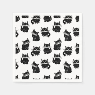 Cat pattern napkin