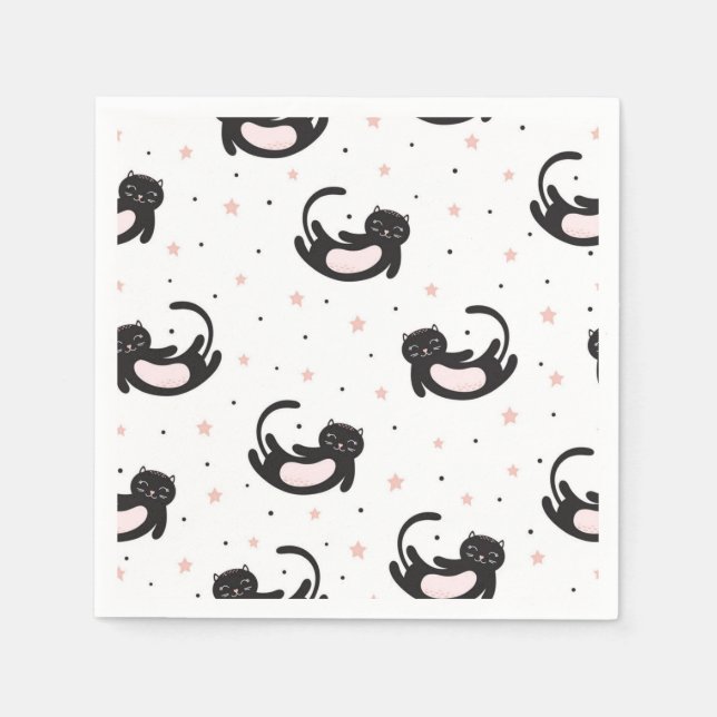 Cat pattern napkin (Front)