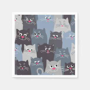 Cat pattern napkin