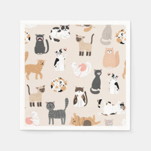 Cat pattern napkin