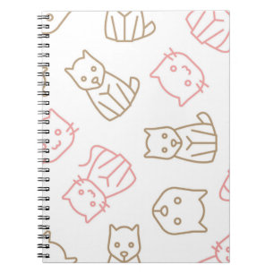 Cat pattern notebook