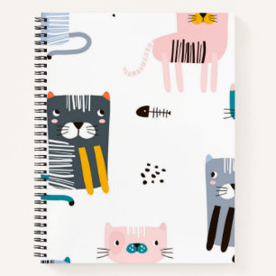 Cat pattern notebook