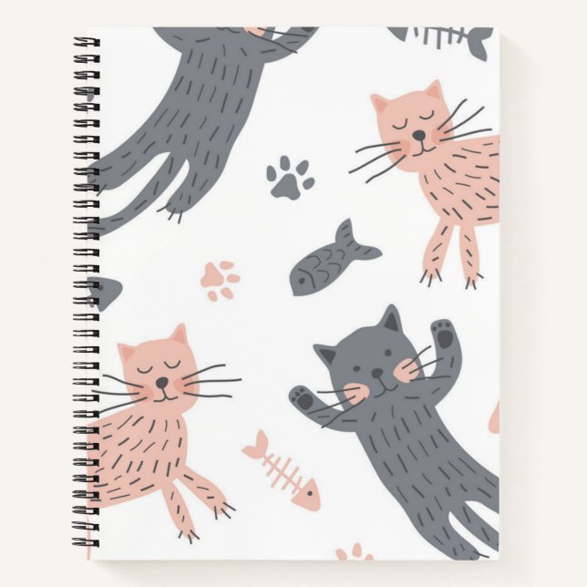 Cat pattern notebook (Front)
