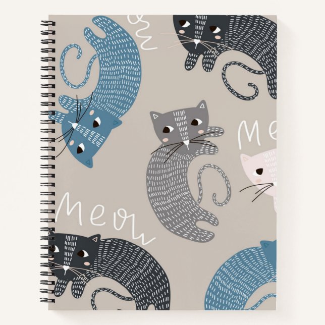 Cat pattern notebook (Front)