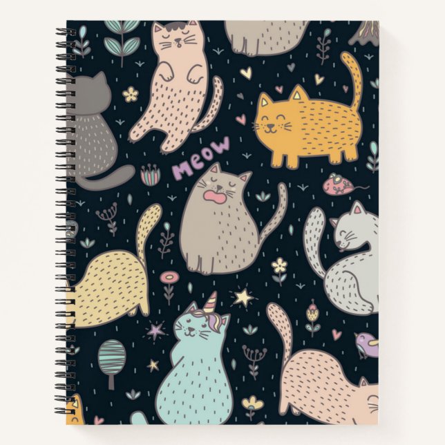 Cat pattern notebook (Front)
