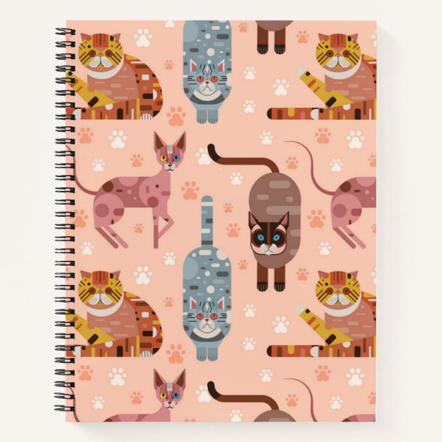 Cat pattern notebook (Front)