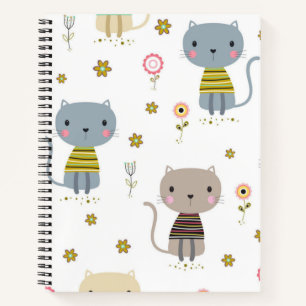 Cat pattern notebook