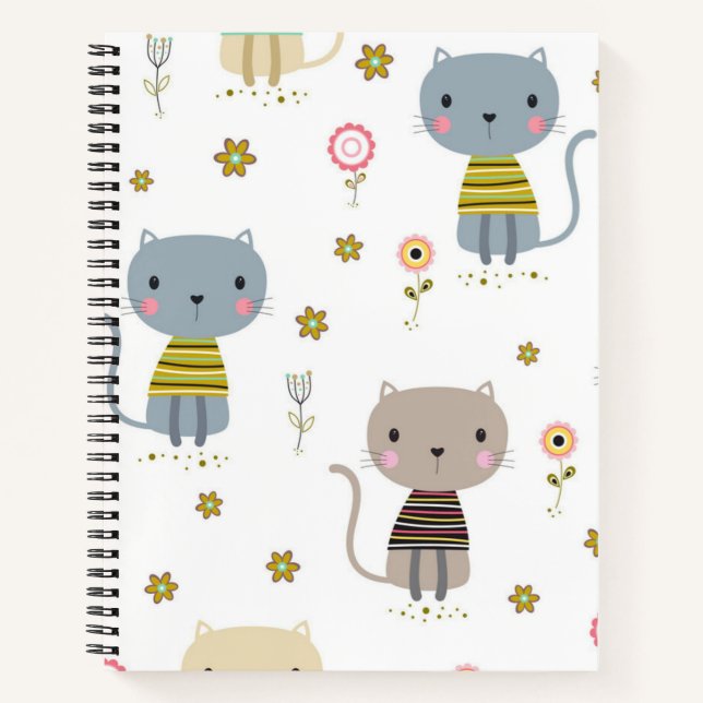 Cat pattern notebook (Front)