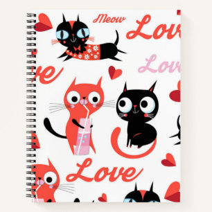 Cat pattern notebook