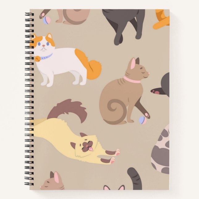 Cat pattern notebook (Front)