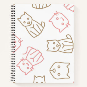 Cat pattern notebook