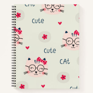 Cat pattern notebook