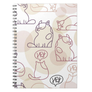 Cat pattern notebook