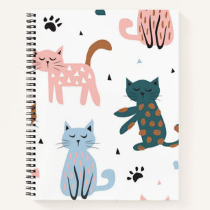 Cat pattern notebook
