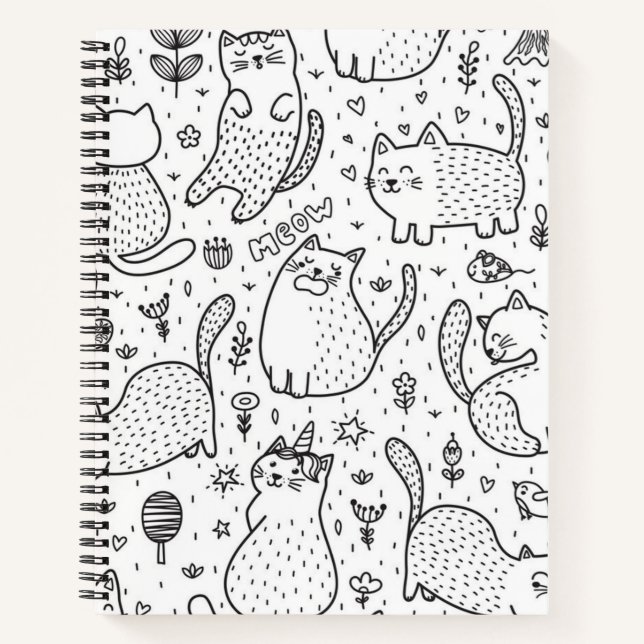 Cat pattern notebook (Front)