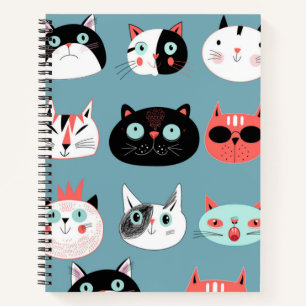 Cat pattern notebook