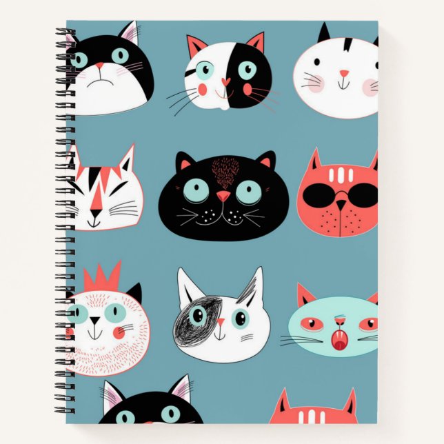 Cat pattern notebook (Front)