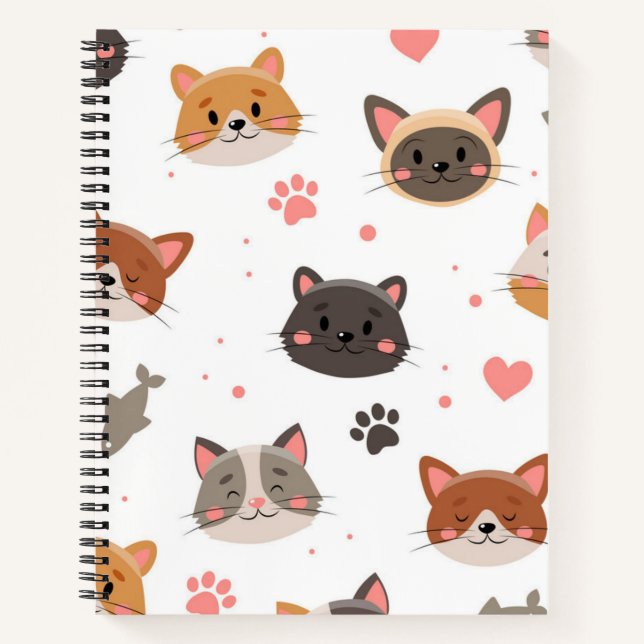 Cat pattern notebook (Front)