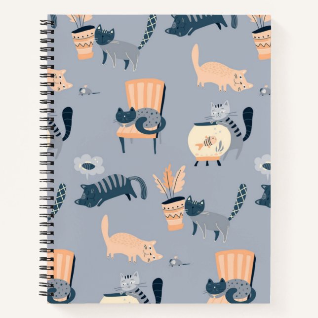 Cat pattern notebook (Front)