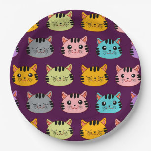 Cat Pattern Paper Plate