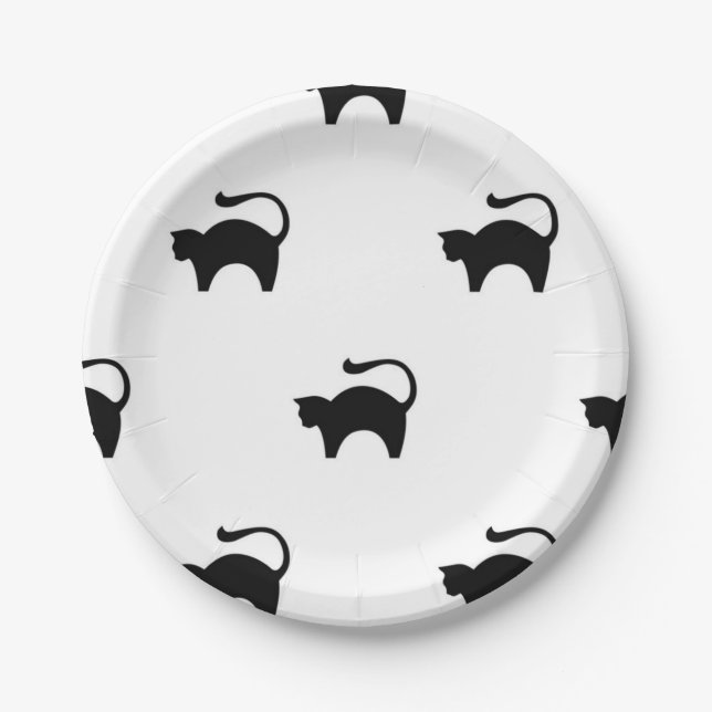 Cat pattern paper plate (Front)