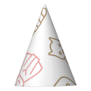 Cat pattern party hat