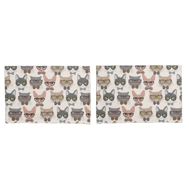 Cat Pattern Pillowcase (Front-Set)