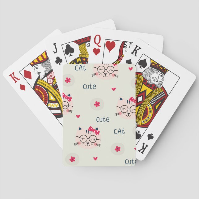 Cat pattern playing cards (Back)
