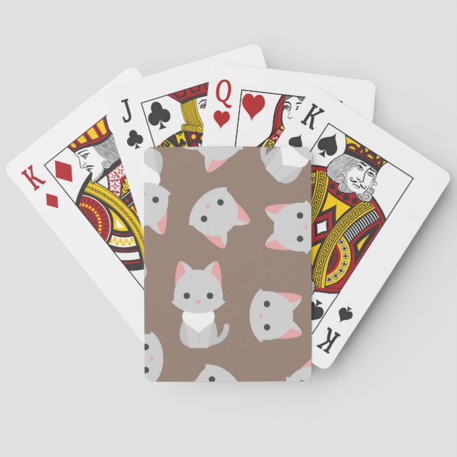 Cat pattern playing cards (Back)
