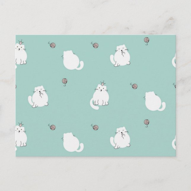 Cat pattern postcard (Front)
