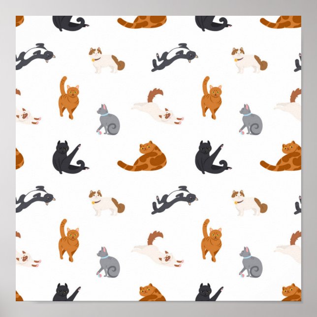 Cat pattern poster (Front)