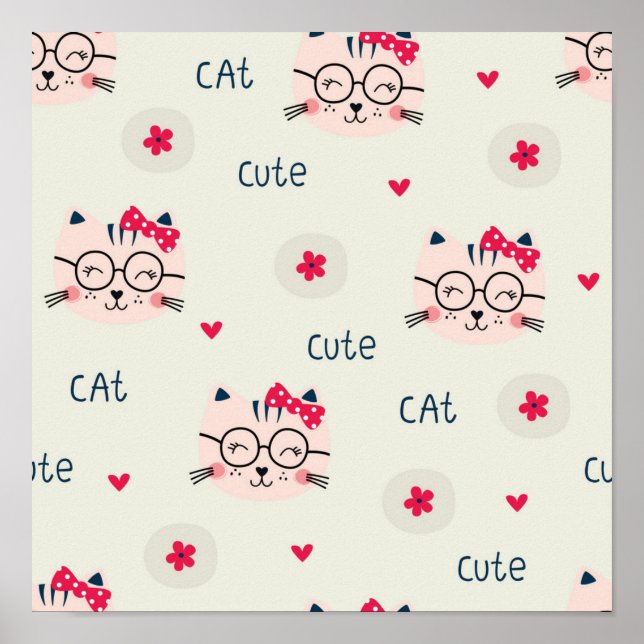 Cat pattern poster (Front)